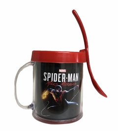 Taza de Plástico C/ Cucharita Spiderman Miles Morales