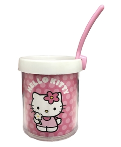 Taza De Plástico C/ Cucharita Hello Kitty
