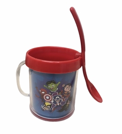 Taza de Plástico C/ Cucharita Superhéroes