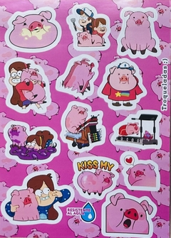 Stickers Autoadhesivos Chancho Pato