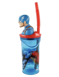 Vaso 3D C/ Figurín Capitán America