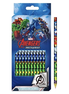 Lapices Color x 12 Unidades En Caja C/ Licencia Avengers