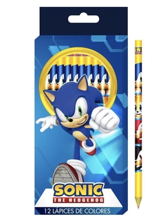 Lapices Color x 12 Unidades En Caja C/ Licencia Sonic