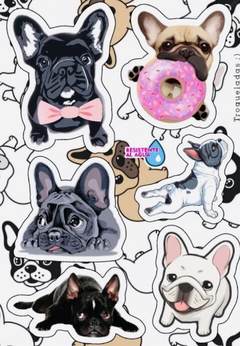 Stickers Autoadhesivos Perritos Bulldog Francés