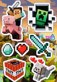 Stickers Autoadhesivos Minecraft