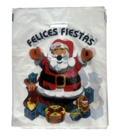 BOLSAS RIÑÓN 35X45 FELICES FIESTAS x 10 UNIDADES