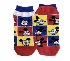 Medias Soquete Mickey Cuadraditos