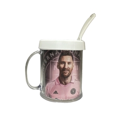 Taza De Plástico C/ Cucharita Inter Miami Messi