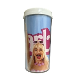 Vaso De Plástico Barbie Fondo Celeste