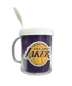 Taza De Plástico C/ Cucharita Los Ángeles Lakers