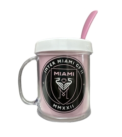 Taza De Plástico C/ Cucharita Inter Miami Escudo