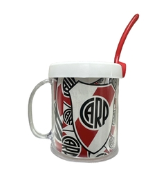 Taza de Plástico C/ Cucharita River Plate Escudos