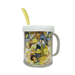 Taza de Plástico C/ Cucharita Simpsons Personajes