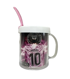 Taza de Plástico C/ Cucharita Inter Miami Messi Espalda (10)