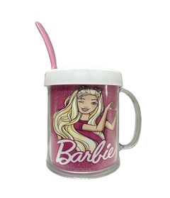 Taza de Plástico C/ Cucharita Barbie Guiño Ojo