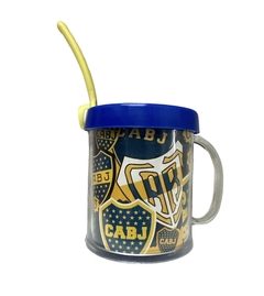 Taza de Plástico C/ Cucharita Boca Juniors Escudos