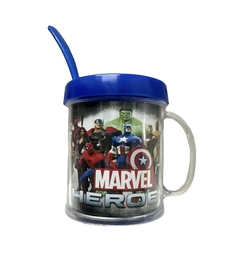 Taza de Plástico C/ Cucharita Marvel Heroes