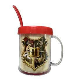 Taza de Plástico C/ Cucharita Harry Potter Hogwarts