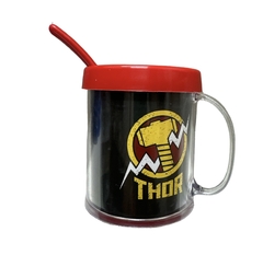 Taza de Plástico C/ Cucharita Thor Logo