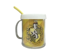 Taza de Plástico C/ Cucharita Hufflepuff