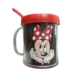 Taza De Plástico C/ Cucharita Minnie Cara