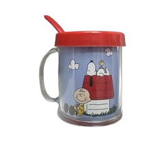 Taza De Plástico C/ Cucharita Snoopy