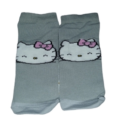 Medias Soquete Kitty Gris