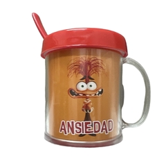 Taza de Plástico C/ Cucharita Intensamente2 Ansiedad