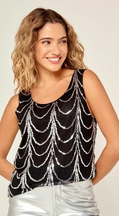 BLUSA LENTEJUELAS NEGRO IMPORTADO - comprar online