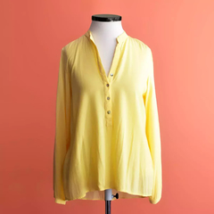 Camisa de viscose amarela