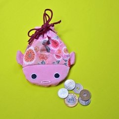 bolsa japonesa peixe rosa | COISAS DA DIXIE