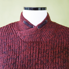 Suéter tricô marsala na internet