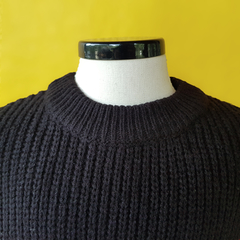 Suéter tricô preto - Amo Muito