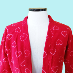 Casaco vermelho teddy corações - comprar online