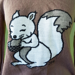 Lindo suéter tricô esquilo - comprar online