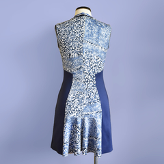 Vestido neoprene azul - comprar online