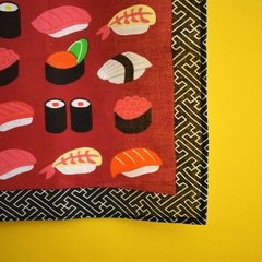 lenço de sushis vermelho | COISAS DA DIXIE - comprar online