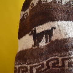 poncho peruano lã natural | COISAS DA DIXIE - comprar online