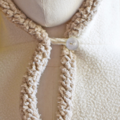 Poncho fleece off-white na internet