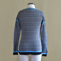Suéter tricô preto e branco - comprar online