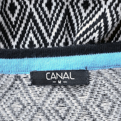 Suéter tricô preto e branco - loja online