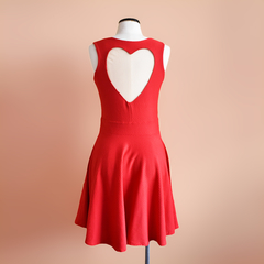 Vestido vermelho decote coração|EMMANUEL
