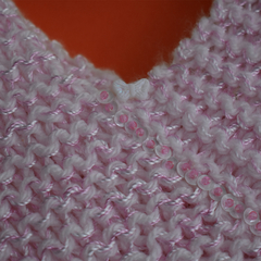 poncho / xale rosa|Artesanal - comprar online