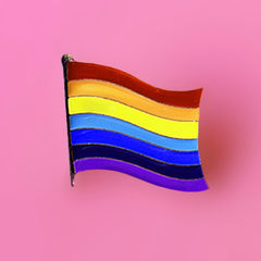 Broche bandeira arco-íris