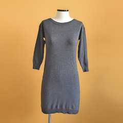 vestido de tricô cinza | BOTSWANA