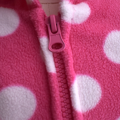 Casaco fleece rosa bolinhas na internet