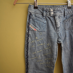 Calça jeans bordada - comprar online