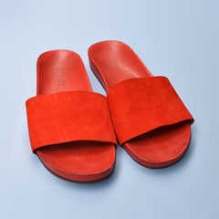 Sandália slide vermelha