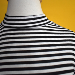 Blusa listrada gola alta|H&M - comprar online