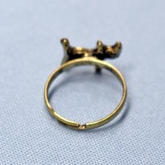 Anel de gatinho dourado - Amo Muito